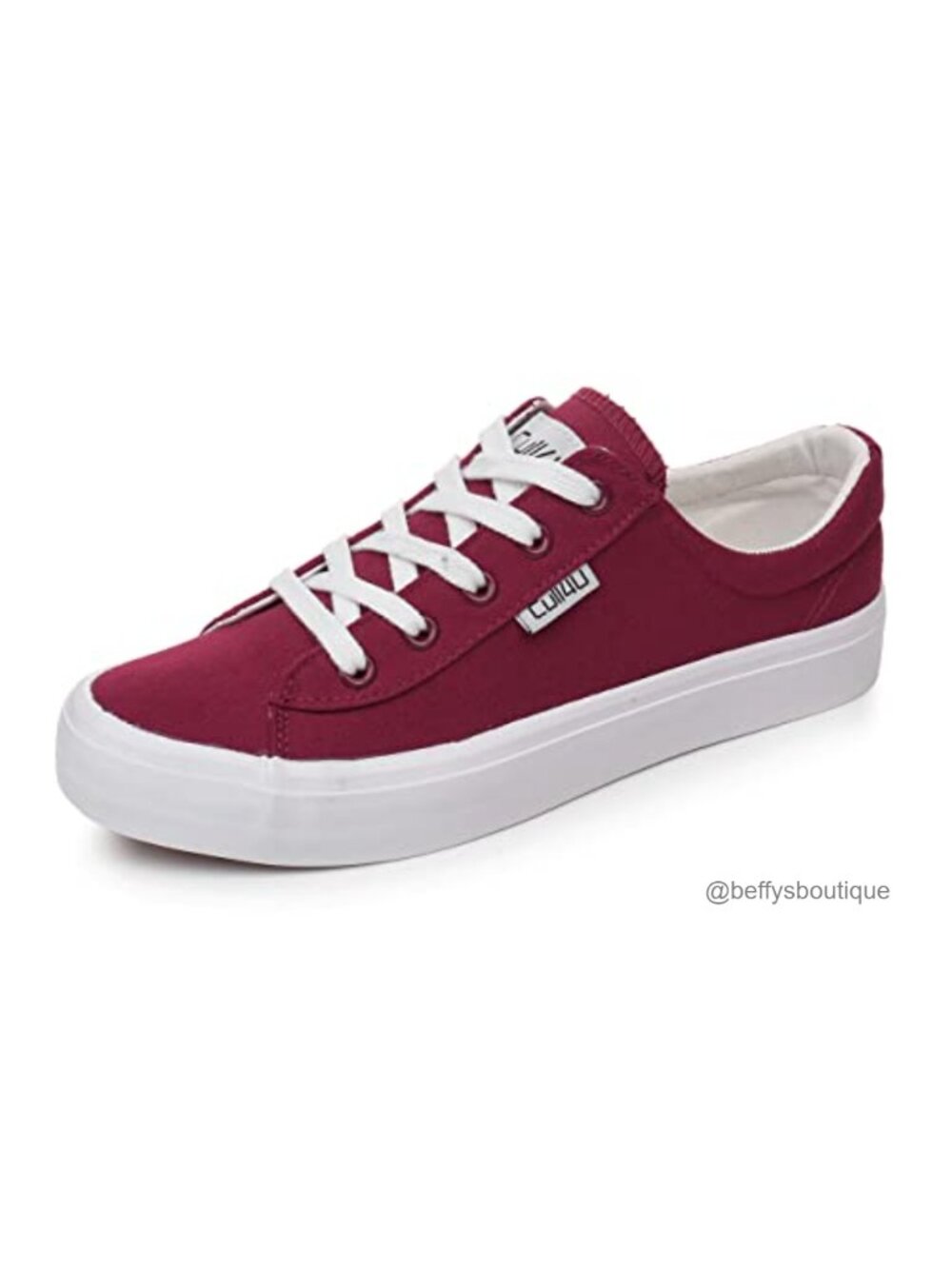 Canvas Low Top Skate Sneakers Lace Up Cushioned Comfort Athletic Shoes